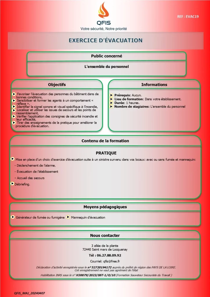 Formation Exercice dévacuation_QFIS
