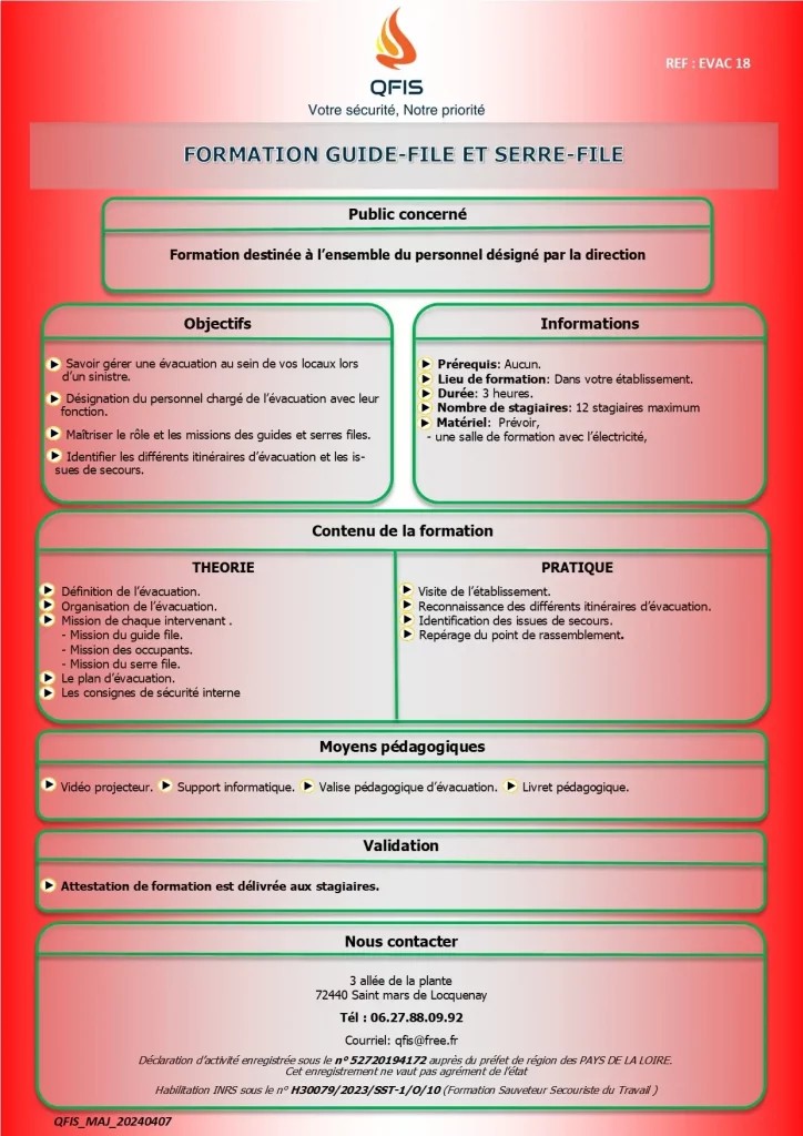 Formation guide et serre file_QFIS